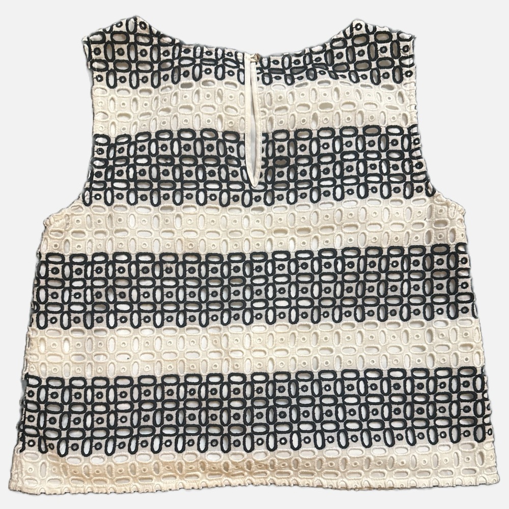 Banana Republic Rugby Stripe Lace Shell Top - Picture 4 of 6